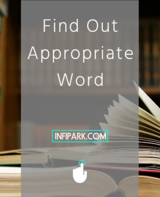 Find Out Appropriate Word