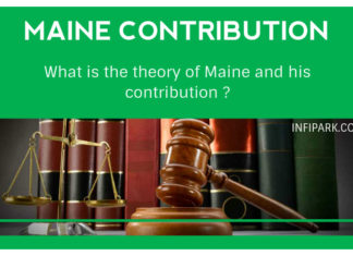 What is the theory of Maine and his contribution ?