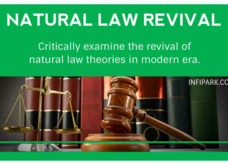 Critically examine the revival of natural law theories in modern era. revival natural law