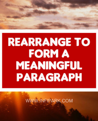 Rearrange to Form a Meaningful Paragraph