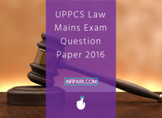 UPPCS Law Mains Exam Question Paper 2016 uppcs-law-mains-paper