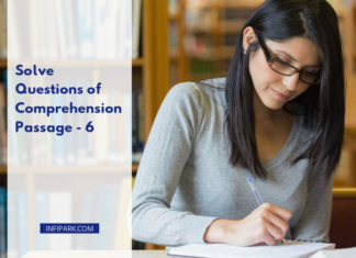 Solve Questions of Comprehension Passage – 6 COMPREHENSION PASSAGE 6