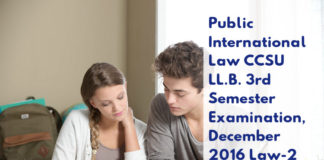 PUBLIC INTERNATIONAL LAW