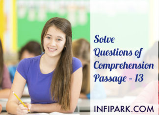 Solve Questions of Comprehension Passage – 13 Comprehension passage 13