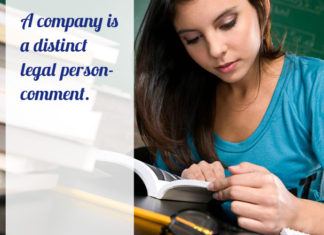 A company is a distinct legal person—comment. distint legal person
