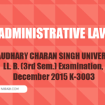 ADMINISTRATIVE LAW 2015