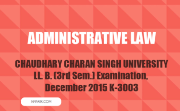 ADMINISTRATIVE LAW 2015