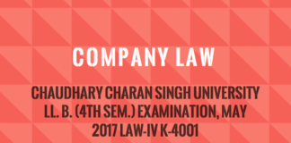 COMPANY LAW 2017