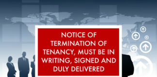NOTICE OF TERMINATION OF TENANCY