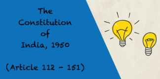 The Constitution of India 1950 Article 112 - 151