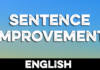 SENTENCE IMPROVEMENT