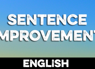 Sentence Improvement to form a Meaningful Sentence – 1 SENTENCE IMPROVEMENT