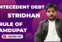 Antecedent Debt, Stridhan, Rule of Damdupat,
