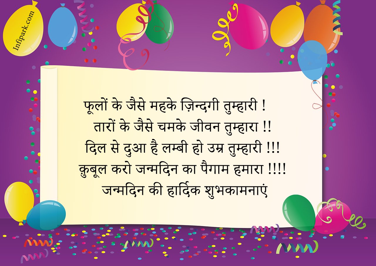 Happy Birthday Wishes in English & Hindi | Infipark.com