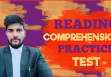 Reading Comprehension practice test
