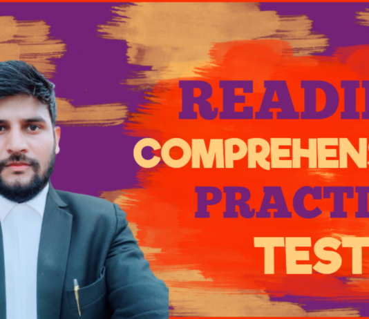 Reading Comprehension practice test