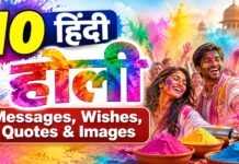 10 Hindi Holi Messages, Wishes, Quotes & Images