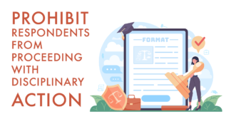 prohibit Respondents from proceeding with disciplinary action