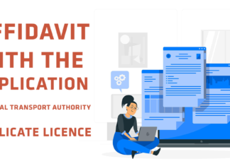 Affidavit With The Application To Regional Transport Authority For Duplicate Licence