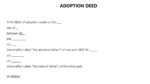 Adoption Deed