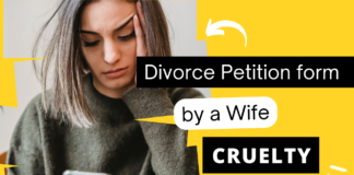 Divorce Petition form by a Wife