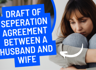 Draft of Seperation Agreement Between a Husband and Wife Seperation Agreement