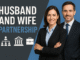 Husband and Wife, Government and Corporation, Firm and Partner a man and woman standing together with their arms crossed