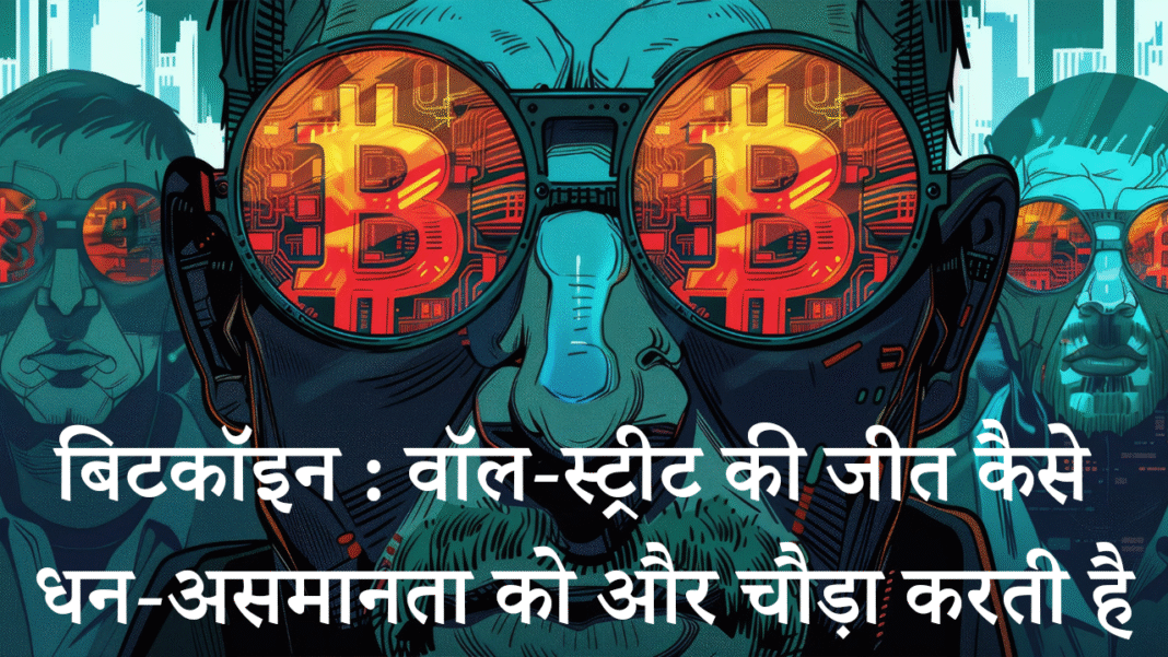 a man wearing glasses with bitcoin symbols