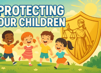 Positive YouTube thumbnail showing Supreme Court decision protecting children from stray dogs