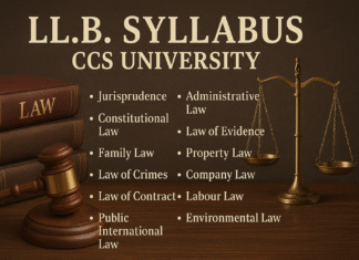 CCS University, Meerut | LL.B. 3-Year Syllabus (2024–25 Revision)
