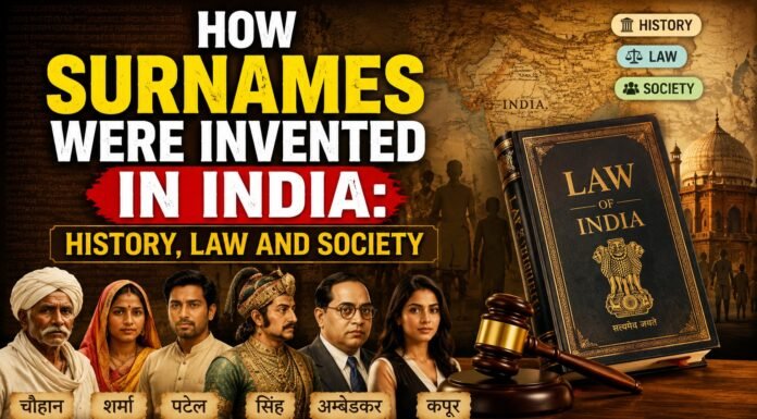 How Surnames Were Invented in India: History, Law and Society