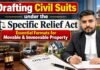 Drafting Civil Suits under the Specific Relief Act: Essential Formats for Movable & Immovable Property